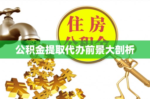 连云公积金提取代办前景大剖析
