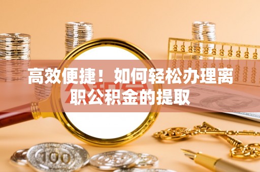 连云高效便捷！如何轻松办理离职公积金的提取