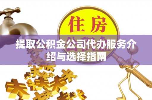 连云提取公积金公司代办服务介绍与选择指南